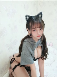 Expired Rice Noodles Meow Rice Noodles - Animal Ear Latex Swimsuit(12)